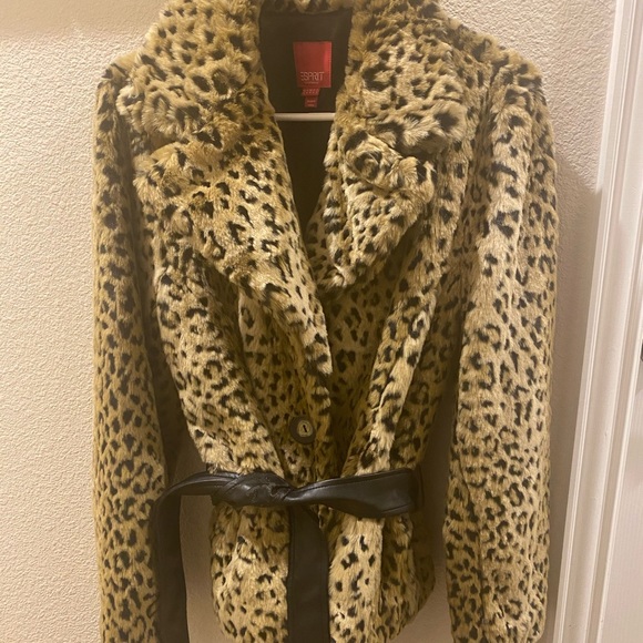 esprit leopard print coat